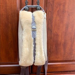 Ugg shearling and leather backpack